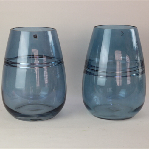 Luxury Wedding Home Decor Blue Color Peculiar-looking Glass Crystal Flower Vase