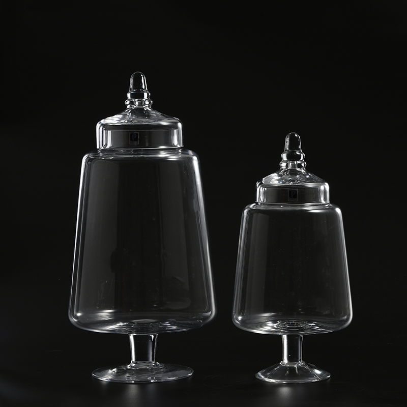 Amazon sellers best choice factory directly cylinder design glass candy jar or marshmallow jar with glass lid