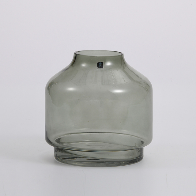 Customized heavy duty floral tank design flower container glass flower vase for home decoration manufacture