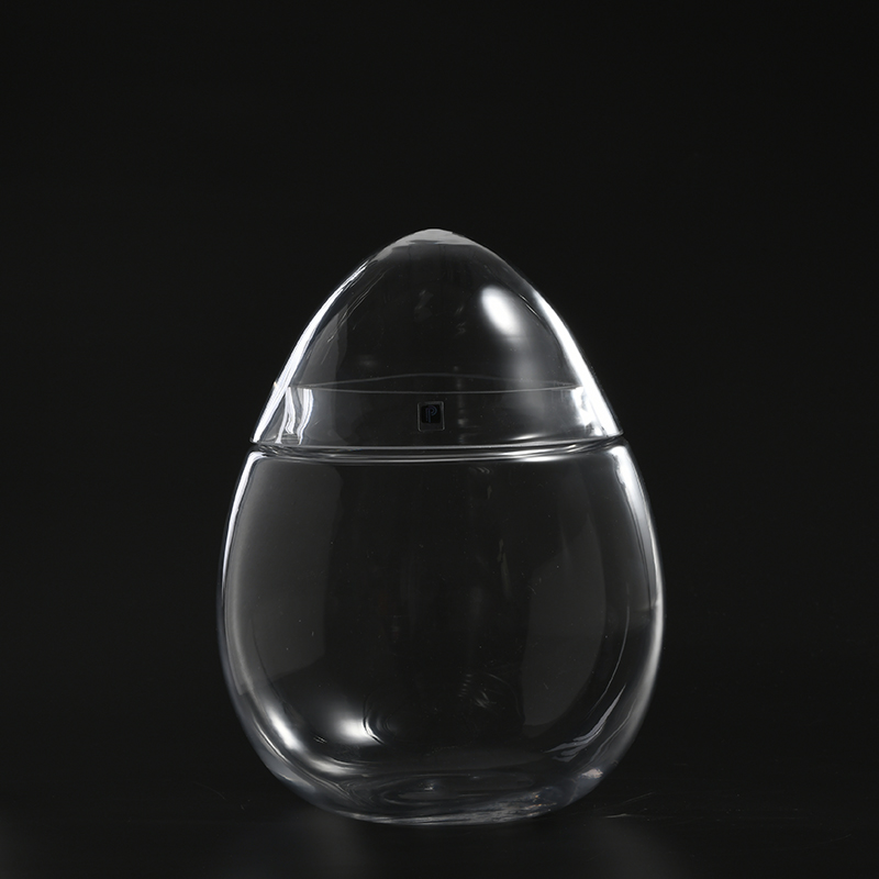 Hot sale transparent glassware glass candy jar with big stomach and glass lid or marshmallow jar for food storage