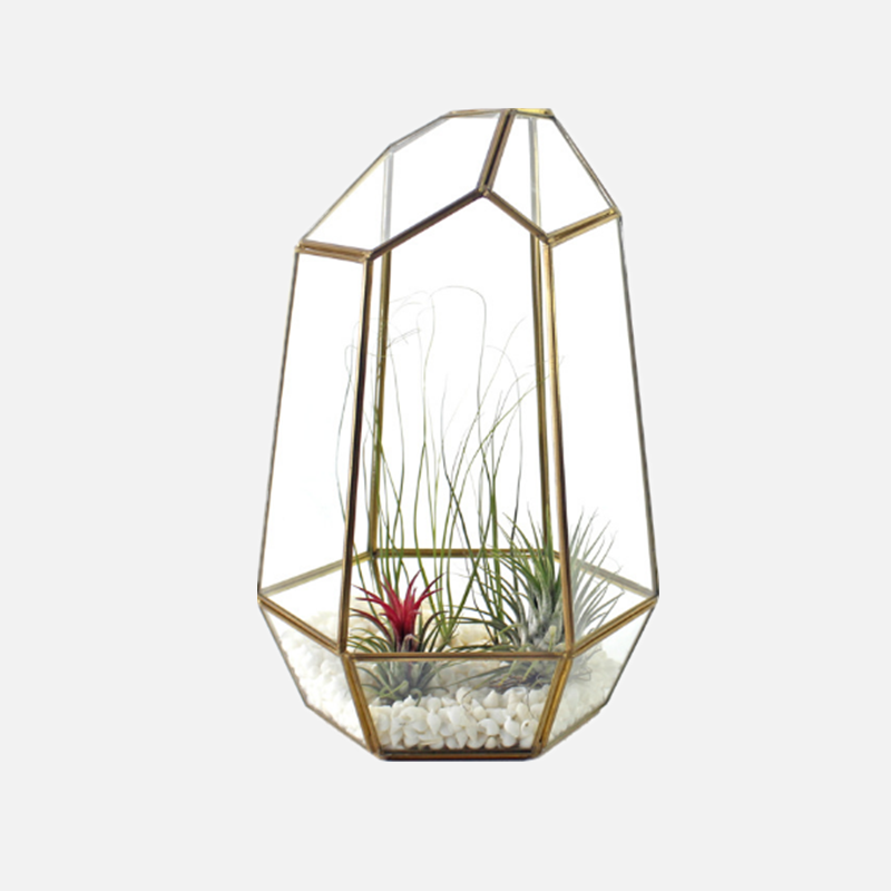 2020 New Living room decorations terrarium From China supplier Geometric glass vase