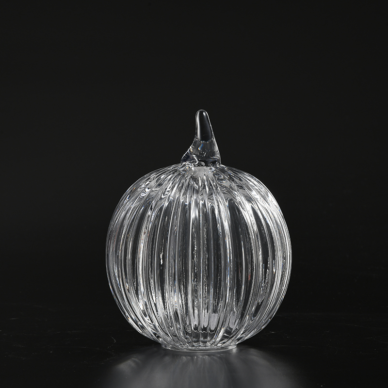Hand-blown glassware round ball design creative transparent glass flower vase