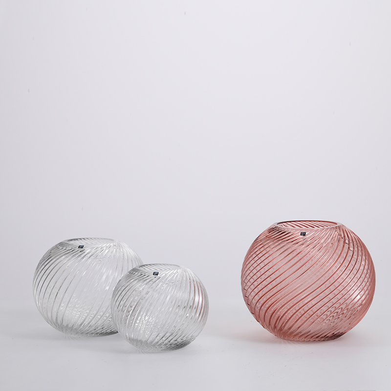 Transparent blue cylinder glass vase Luxury heavy duty flower glass bottle vase manufacture supply