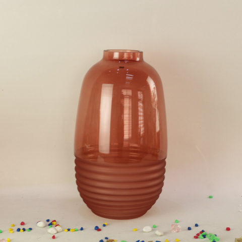 2021 New arrival home decor colorful fancy design glass vase for wedding decoration