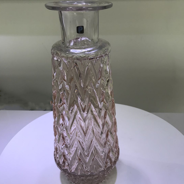 Clear Glass Vase with Ceramic high quality Stand White Porcelain Glass Vase Ceramic Stand