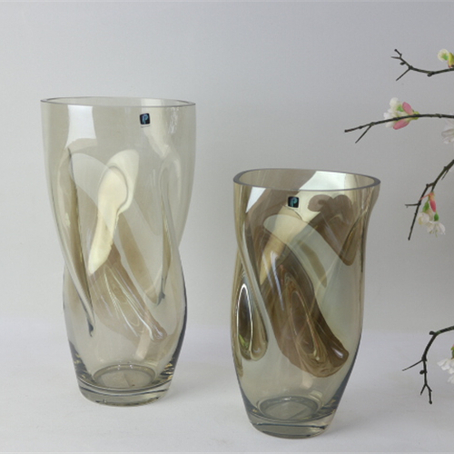 Wholesale household home decorative clear transparent cylinder morden design glass vase