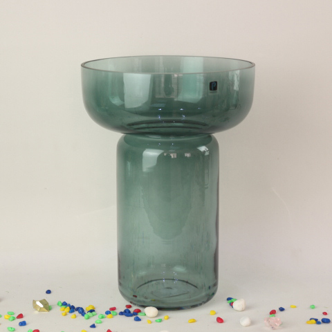 High Quality Tall Hand Blown European Style Peculiar Looking Glass Decorative Modern Vase