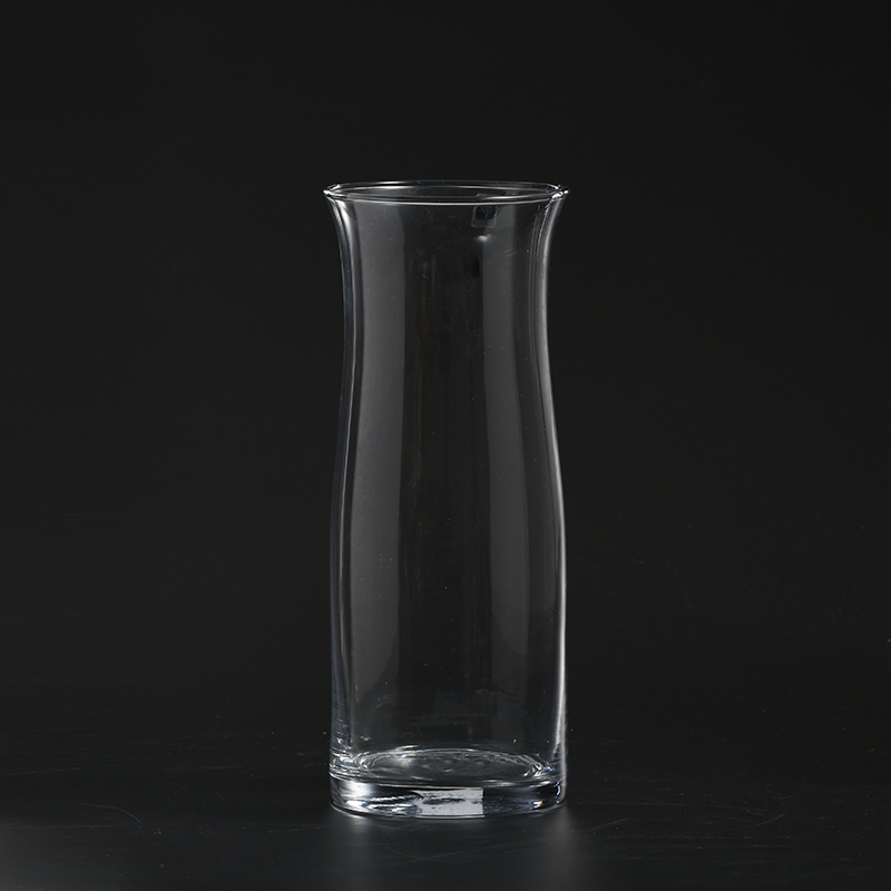 Clear Glass vase for home or hotel decoration with big mouth in different sizes