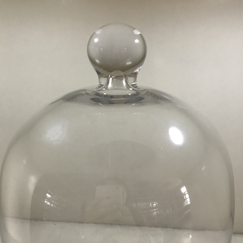 Exported to Worldwide handmade round Glass Domes With Bamboo Base Plate