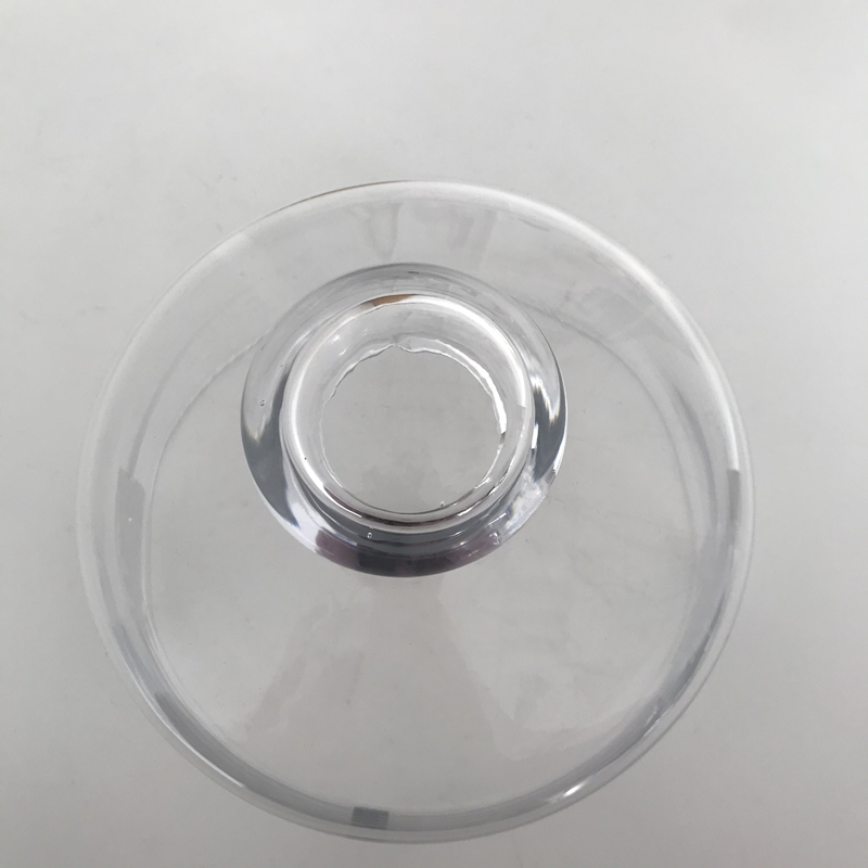 China manufacturer Round Glass Dessert Display Stand With Stainless Steel Stand And Base