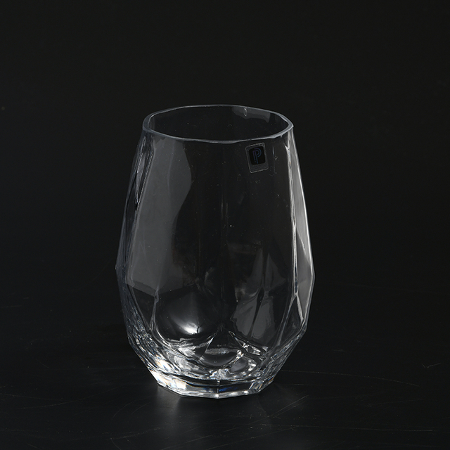 Hot selling special modern design transparent hand-blown thick clear heavy glass flower vase