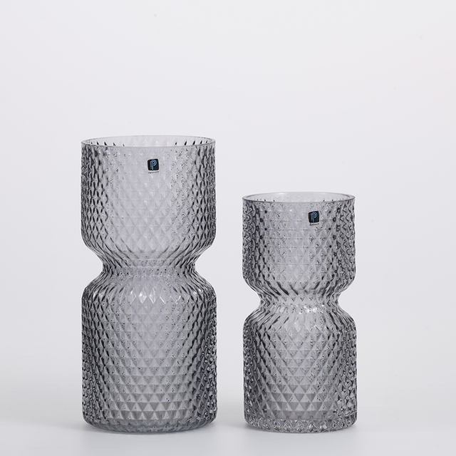 High quality glassware cylinder narrow neck glass vase design decorative glass flower vase Chinese manufacture