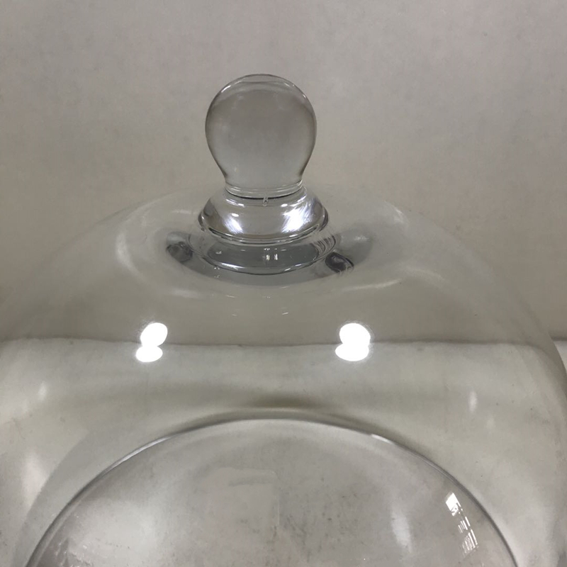 Factory Sale Direct good material popular glass tier cake plate dome