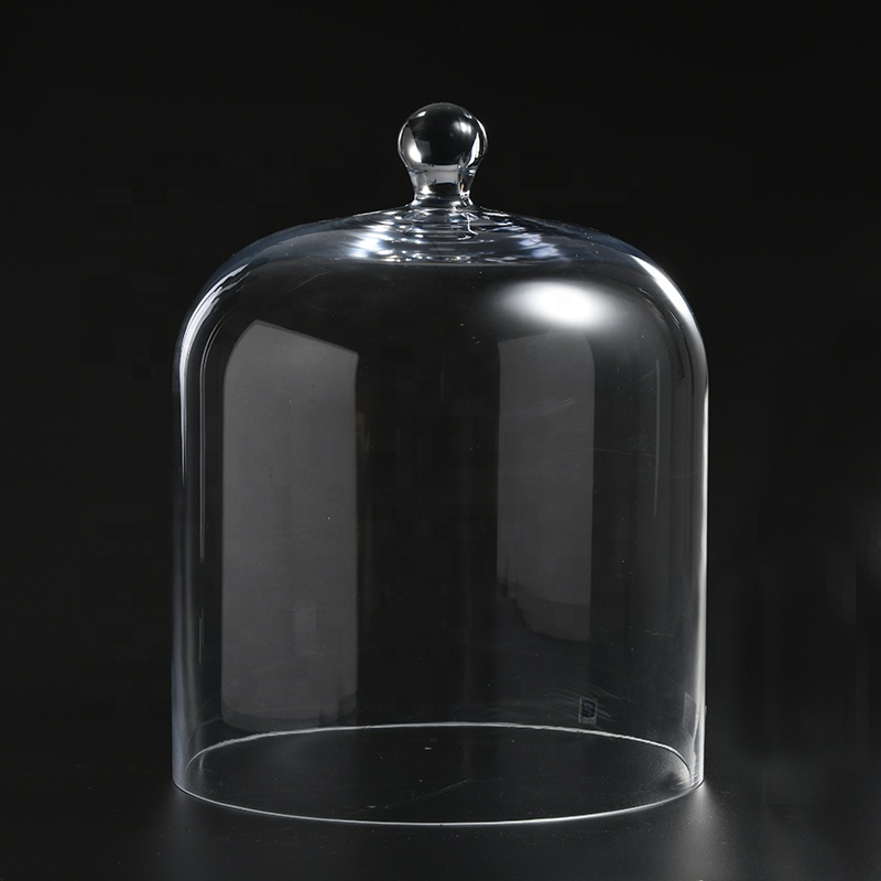 Low Price European-style cake dessert tasting plate glass dust cake stand