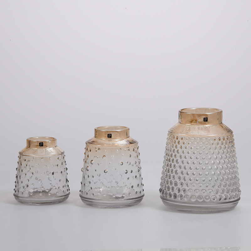 High quality fashionable design electro-water glass vase decorative glass flower vase Chinese factory supply