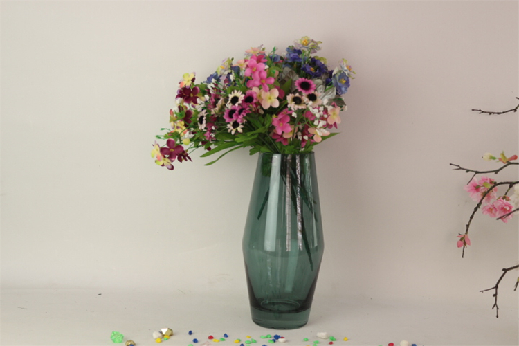 Wholesale Modern Design Color Translucent Decorative Durable Glass Vase With Low Price