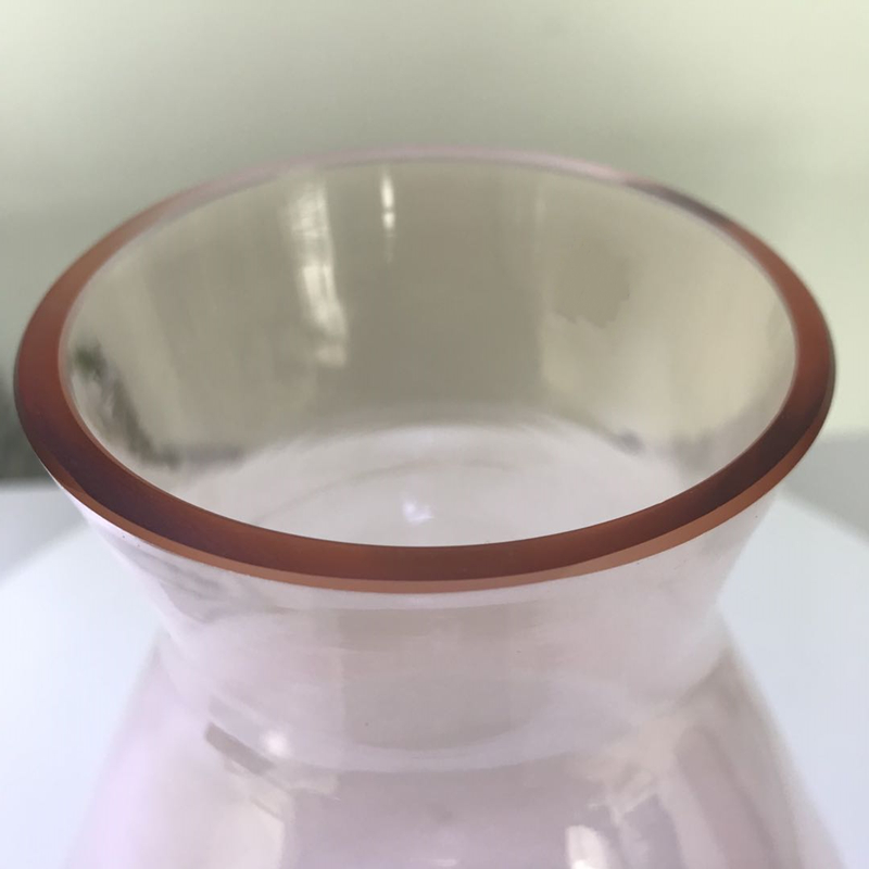 Wholesale clear crackle glass vase bowl for wedding centerpieces