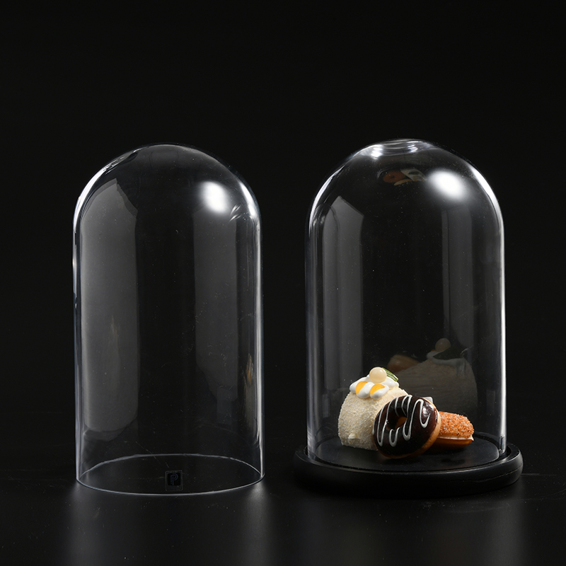Transparent hand-blown glass cake cover with no top glass flower container cake container Glass Cake stand Cover on sale