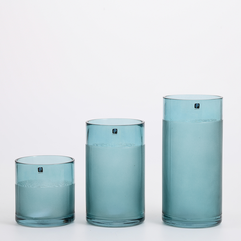High quality modern style glassware flower jar with metal shelf glass flower vase Chinese manufacture