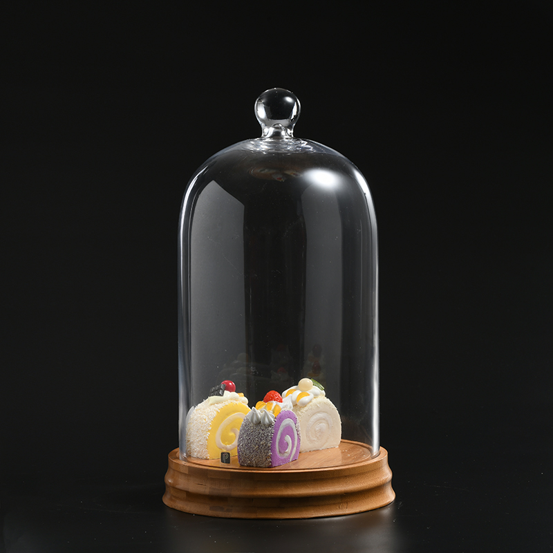 Hot selling product with good quality transparent glass cake stand with low price