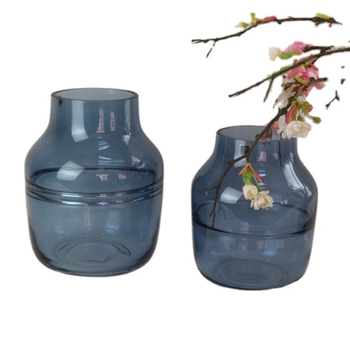 Wholesale custom made glass vases home decoration design hand made painted glass vase with low price