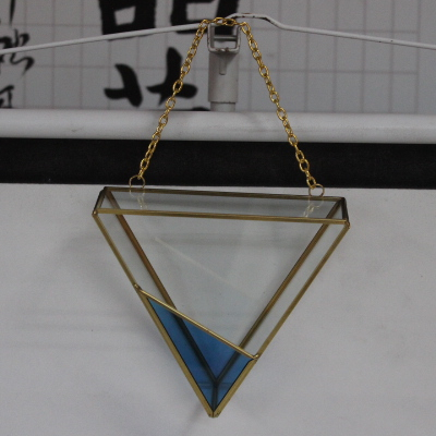 Professional manufacturer clear geometrical glass vase hanging glass terrarium for plant