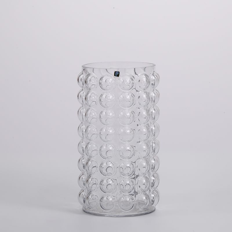 Chinese handmade long barrel windproof and dustproof glass candle holder