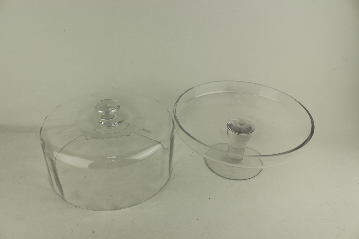 2020 Hot Selling Transparent Glass Cake Display Glass Cover Birthday Party Cake Stand