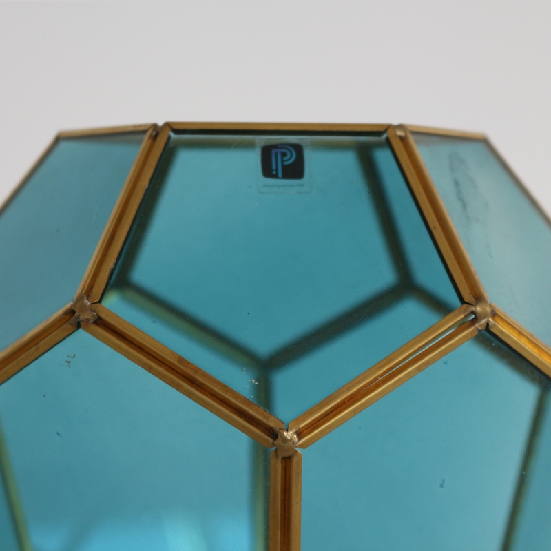 New design color sprayed transparent glass succulents geometric terrarium for wholesales