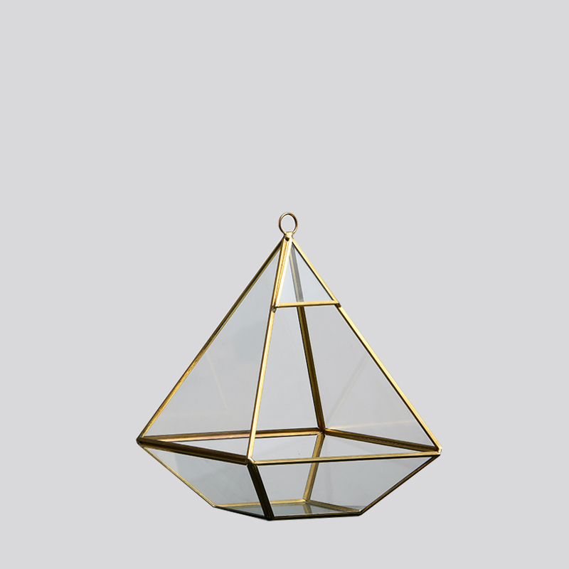 Diamond design Glassware Hanging from the top or the wall Transparent Handmade Flower Terrarium on sale