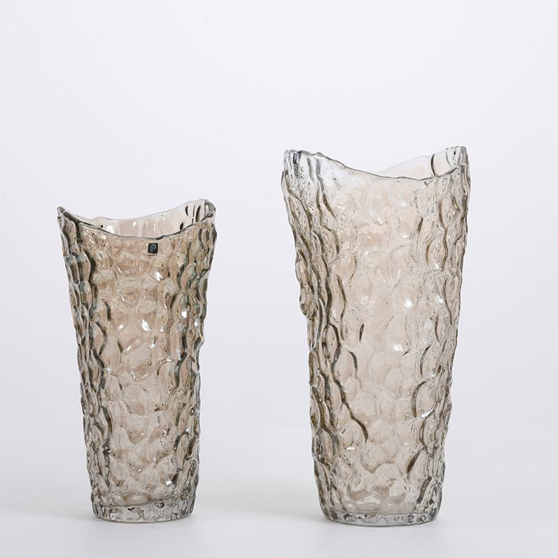 High quality Customized modern style glass vase fashionable design decorative glass flower vase Chinese factory