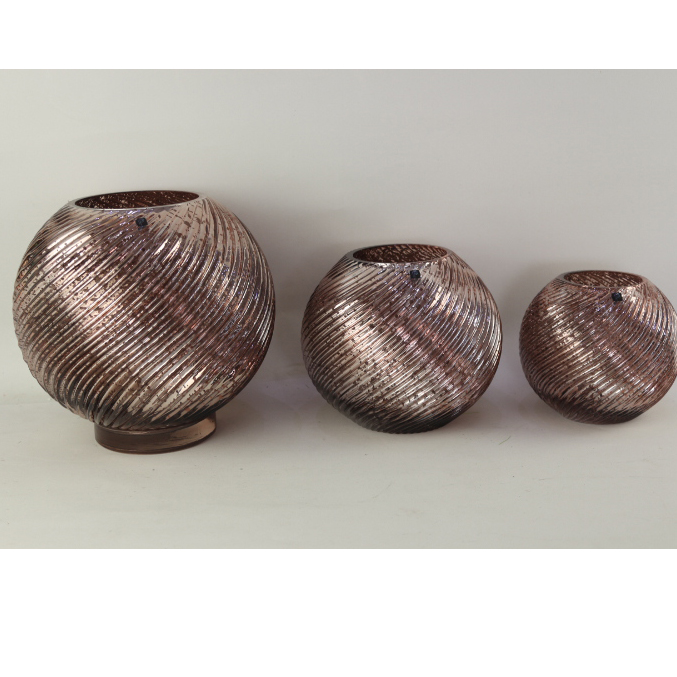 2020 Hot Selling Handmade Design Unique Round Oval Clear Flower Glass Vase With Custom Logo