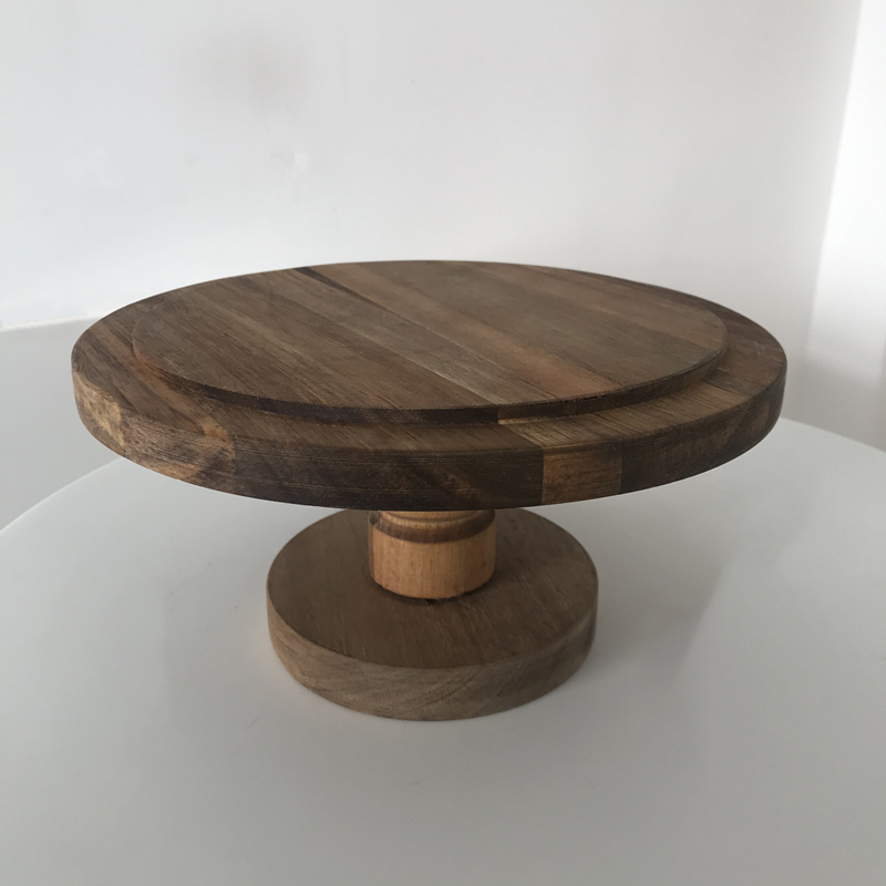 Factory supplier handle Handmade Blown Glass Dome glass Cake Stand Set