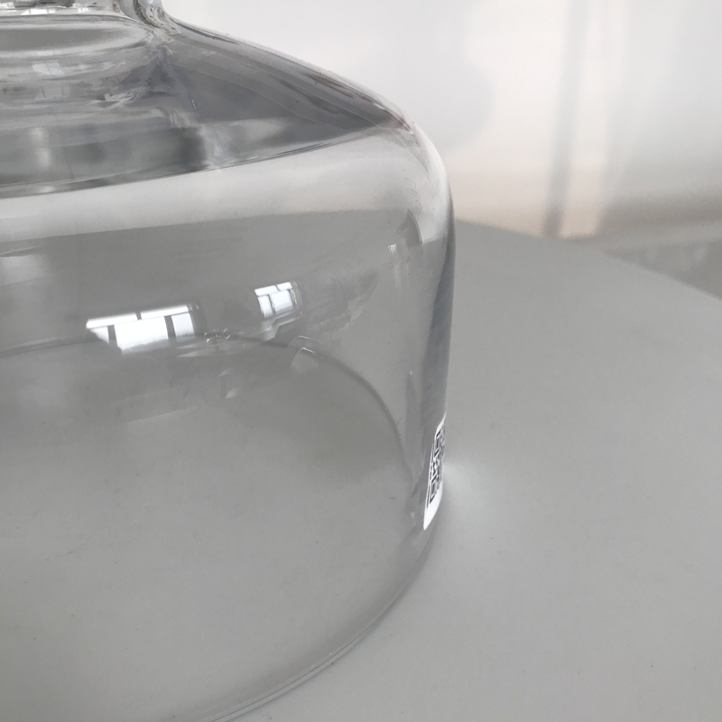 China manufacturer Round Glass Dessert Display Stand With Stainless Steel Stand And Base