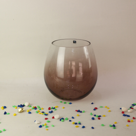 Customized fashionable colored glass flower vase home decorative glass flower vase