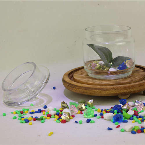 Unique design artistic cookie candy glass storage jar saving food trinket bottle