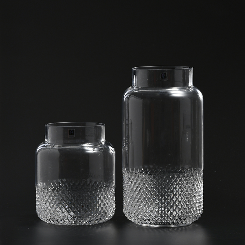 Modern decoration transparent glass luster vase on sale Manufacture supply