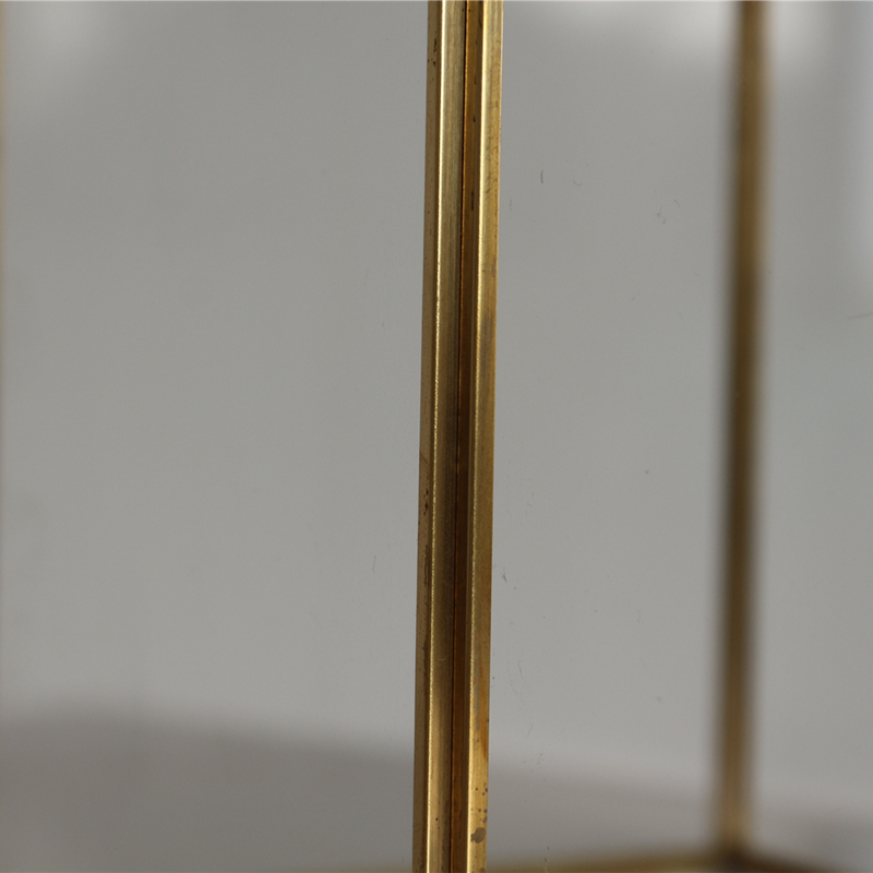2021 New Products Brass Frame Glass Decorative Trapezoidal Gold Geometric Hanging Clear Glass Terrarium on sale