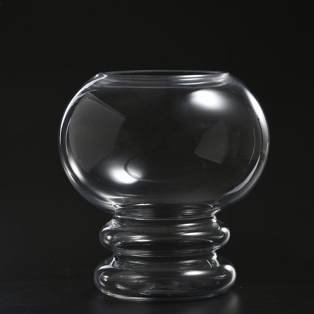 Manufacture factory supply special design modern decoration for home colorful transparent glass vase on sale