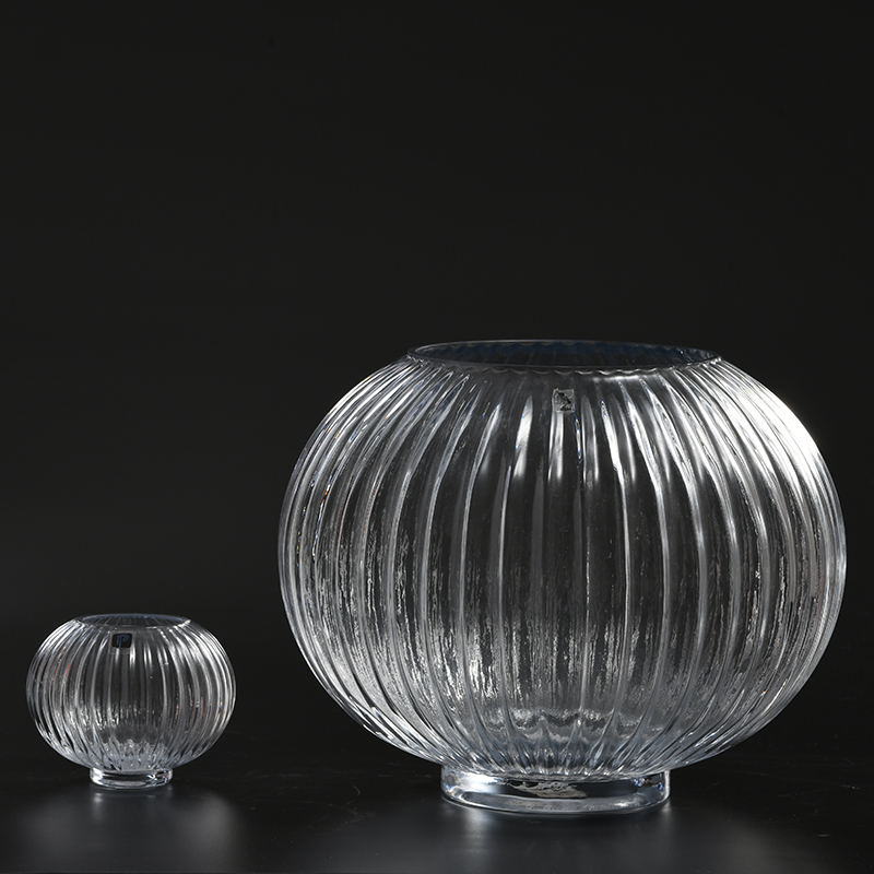 Floral glassware modern style creative human design glass flower vase for decoration on sale