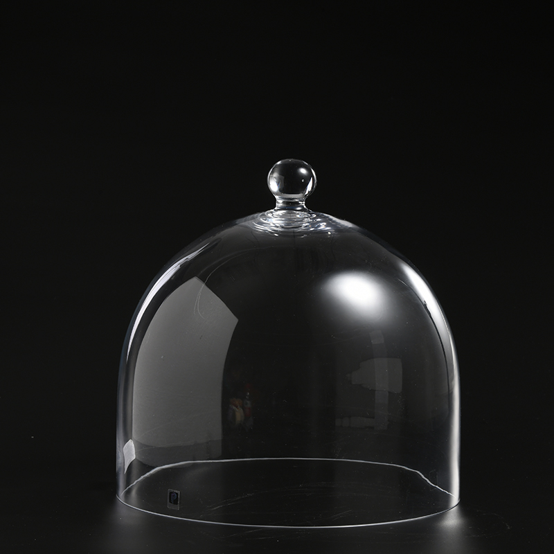 Heavy duty hand-blown Transparent glass cake cover big size for home or party decors Glass Cake stand Cover on sale
