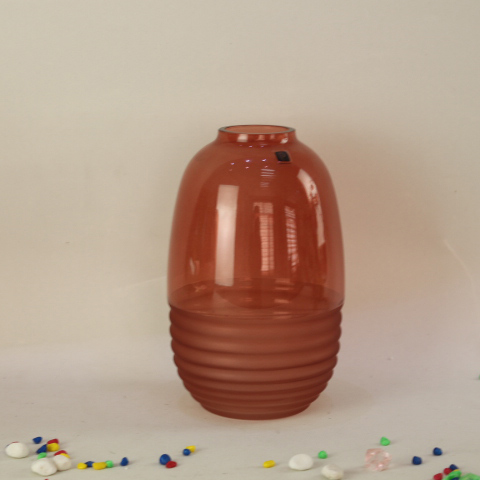 High quality customized size solid color cambered cylinder glass vase for sale
