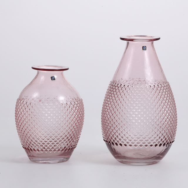 High quality Customized freshness feeling style glass vase fashionable design glass flower vase Chinese factory