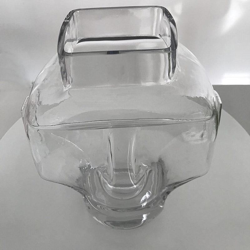 Glass vase In Dome Shaped With Green Plants or flowers For Home Desktop Decoration