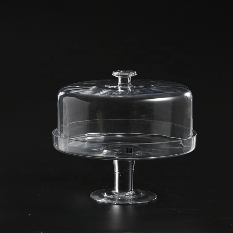Best selling household wooden cake stand transparent dessert table tray cake stand