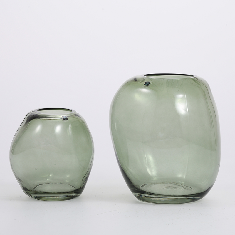 Transparent Frost all colored fashion nordic design modern style creative glass flower bowl vase for decoration on sale