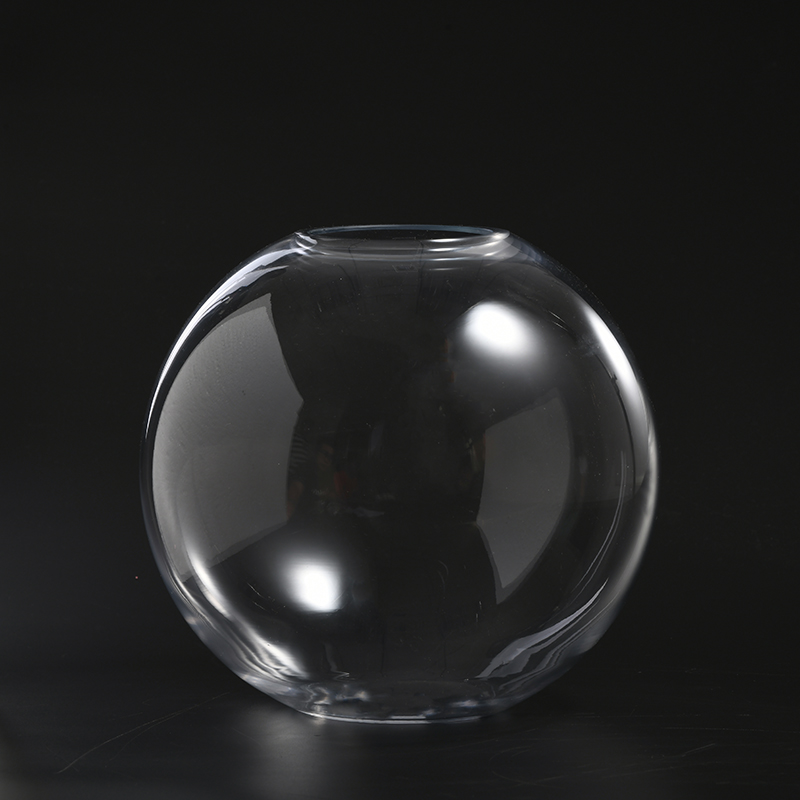 Blown made round bowl design transparent glass luster vase for decoration Manufacture supply
