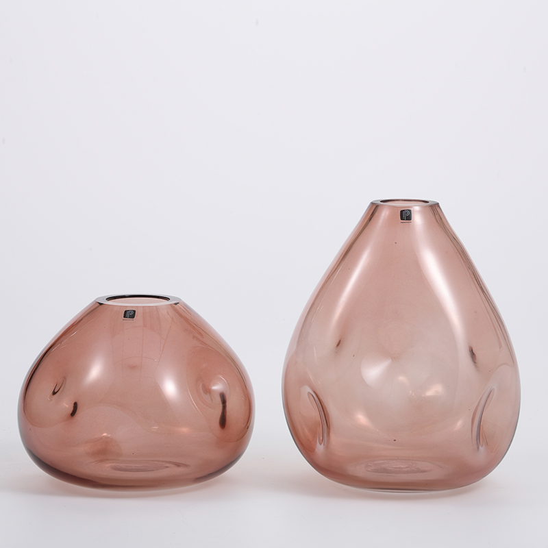 High quality modern style electro-water processing with special design glass flower vase Chinese manufacture
