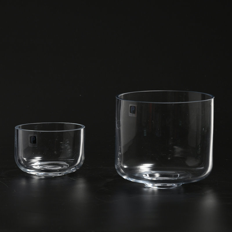 Glassware factory supply glass candle holder with floral for home decoration