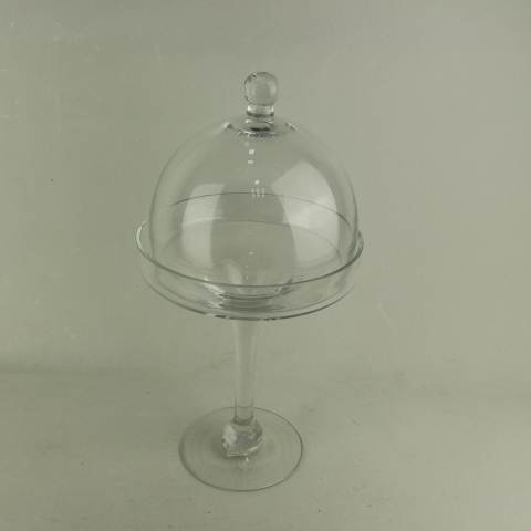 2020 Hot Selling Transparent Glass Cake Display Glass Cover Birthday Party Cake Stand
